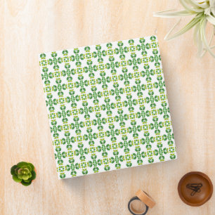 Leaf Pattern, Pattern Of Leaves, Green Leaves 3 Ring Binder