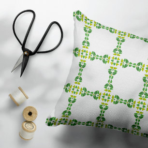 Leaf Pattern, Pattern Of Leaves, Green Leaves Accent Pillow