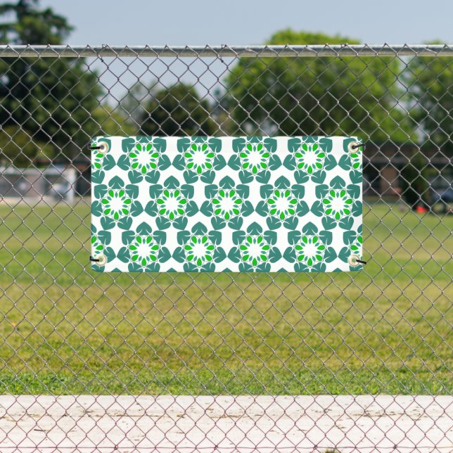 Leaf Pattern, Pattern Of Leaves, Green Leaves Banner (Insitu)