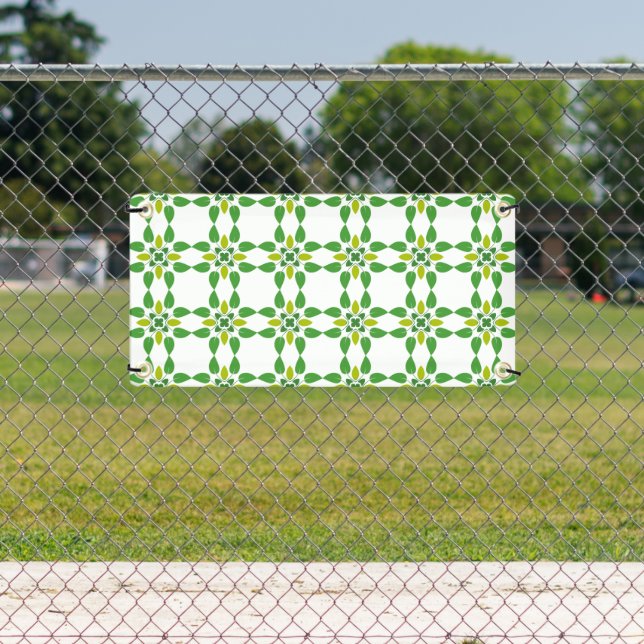 Leaf Pattern, Pattern Of Leaves, Green Leaves Banner (Insitu)