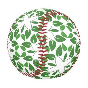 Leaf Pattern, Pattern Of Leaves, Green Leaves Baseball