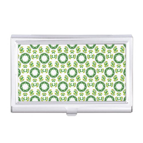 Leaf Pattern Pattern Of Leaves Green Leaves Business Card Case