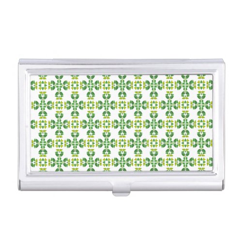 Leaf Pattern Pattern Of Leaves Green Leaves Business Card Case