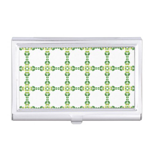 Leaf Pattern Pattern Of Leaves Green Leaves Business Card Case