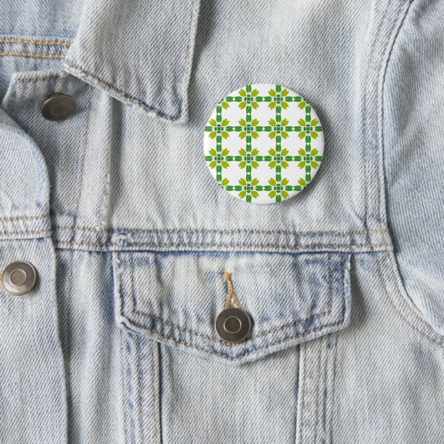 Leaf Pattern, Pattern Of Leaves, Green Leaves Button (In Situ)