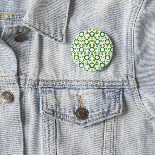 Leaf Pattern, Pattern Of Leaves, Green Leaves Button (In Situ)