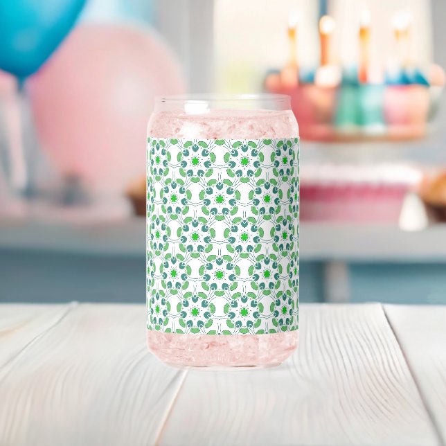 Leaf Pattern, Pattern Of Leaves, Green Leaves Can Glass (Insitu (Baby Shower))