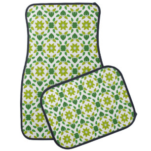 Leaf Pattern, Pattern Of Leaves, Green Leaves Car Floor Mat