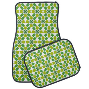 Leaf Pattern, Pattern Of Leaves, Green Leaves Car Floor Mat