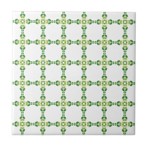 Leaf Pattern Pattern Of Leaves Green Leaves Ceramic Tile