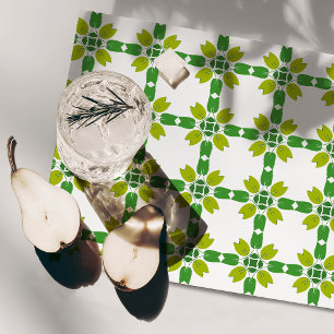 Leaf Pattern, Pattern Of Leaves, Green Leaves Cloth Placemat
