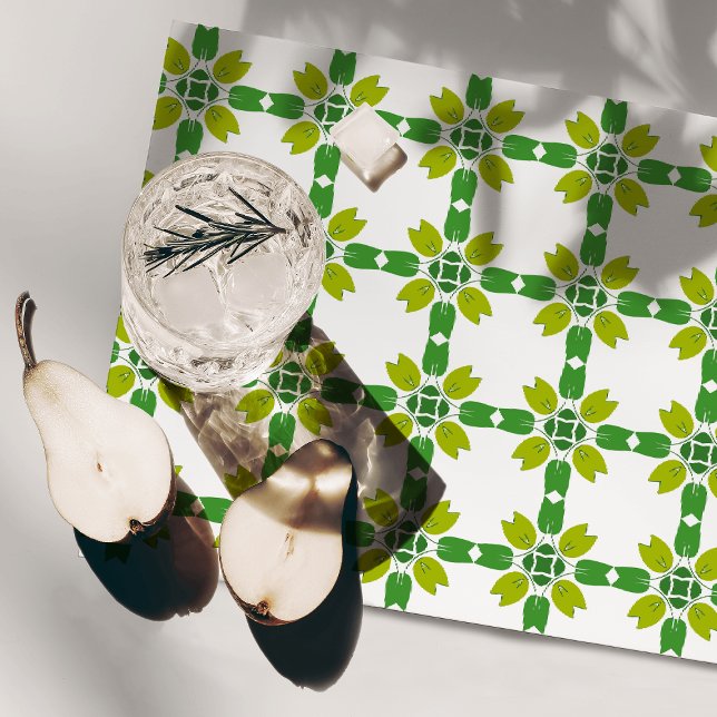 Leaf Pattern, Pattern Of Leaves, Green Leaves Cloth Placemat (Creator Uploaded)