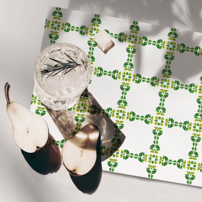 Leaf Pattern, Pattern Of Leaves, Green Leaves Cloth Placemat (Creator Uploaded)