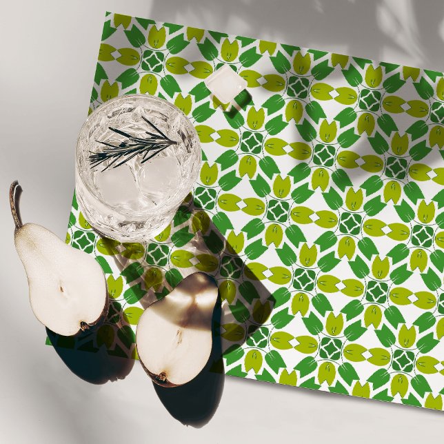Leaf Pattern, Pattern Of Leaves, Green Leaves Cloth Placemat (Creator Uploaded)