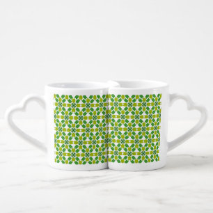 Leaf Pattern, Pattern Of Leaves, Green Leaves Coffee Mug Set