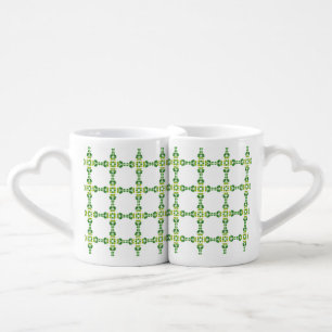 Leaf Pattern, Pattern Of Leaves, Green Leaves Coffee Mug Set