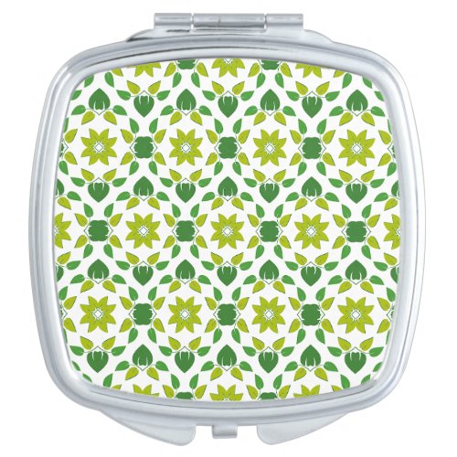 Leaf Pattern Pattern Of Leaves Green Leaves Compact Mirror