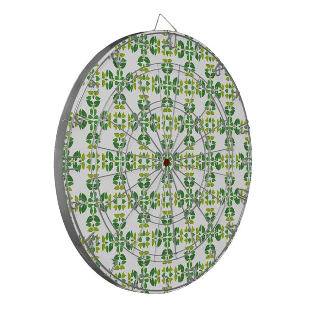 Leaf Pattern, Pattern Of Leaves, Green Leaves Dart Board (Front Left)
