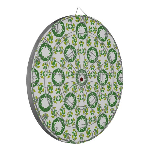 Leaf Pattern, Pattern Of Leaves, Green Leaves Dart Board (Front Left)