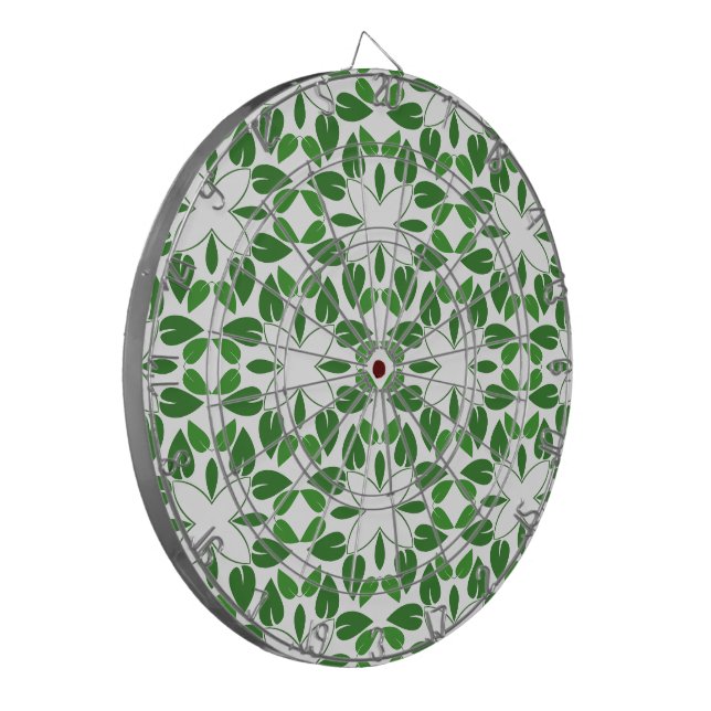 Leaf Pattern, Pattern Of Leaves, Green Leaves Dart Board (Front Left)