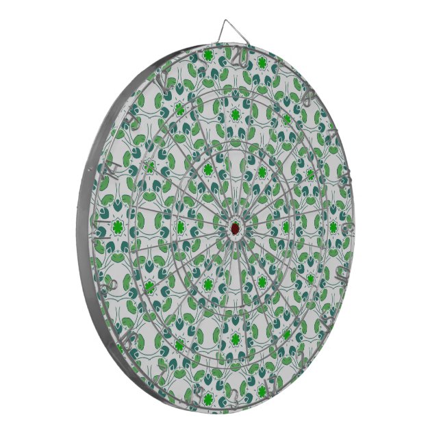 Leaf Pattern, Pattern Of Leaves, Green Leaves Dart Board (Front Left)