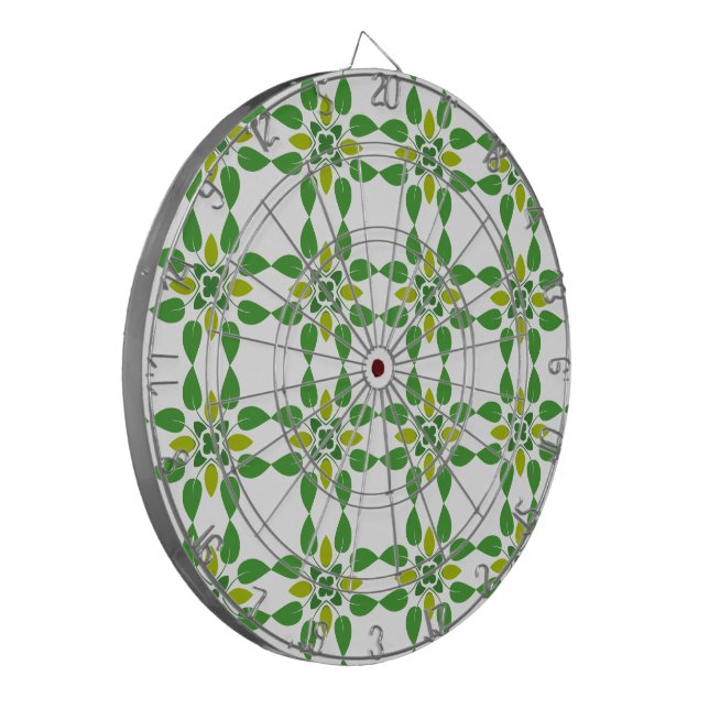 Leaf Pattern, Pattern Of Leaves, Green Leaves Dart Board (Front Left)