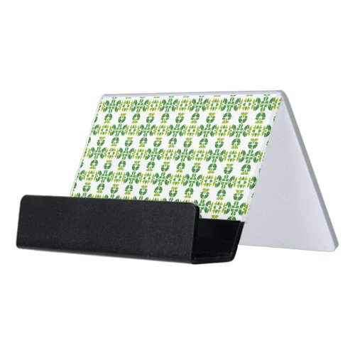 Leaf Pattern Pattern Of Leaves Green Leaves Desk Business Card Holder