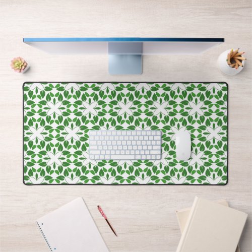 Leaf Pattern Pattern Of Leaves Green Leaves Desk Mat