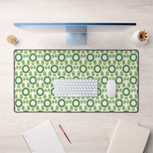 Leaf Pattern Pattern Of Leaves Green Leaves Desk Mat