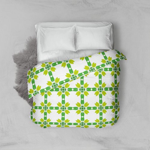 Leaf Pattern Pattern Of Leaves Green Leaves Duvet Cover