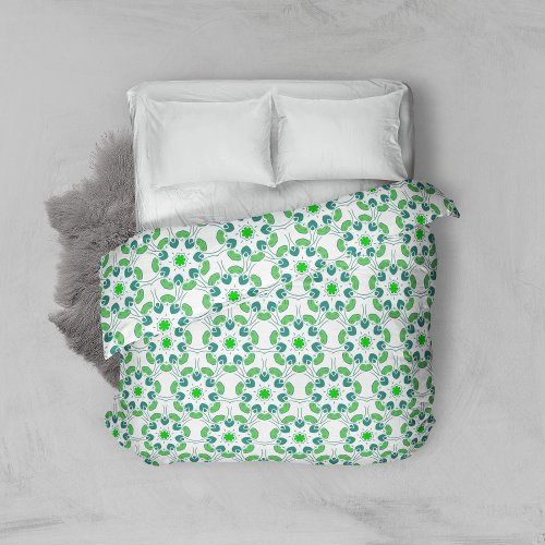 Leaf Pattern Pattern Of Leaves Green Leaves Duvet Cover