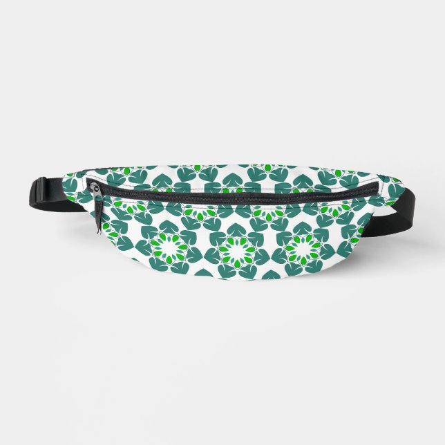 Leaf Pattern, Pattern Of Leaves, Green Leaves Fanny Pack (Front)
