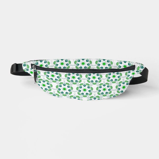 Leaf Pattern, Pattern Of Leaves, Green Leaves Fanny Pack (Front)
