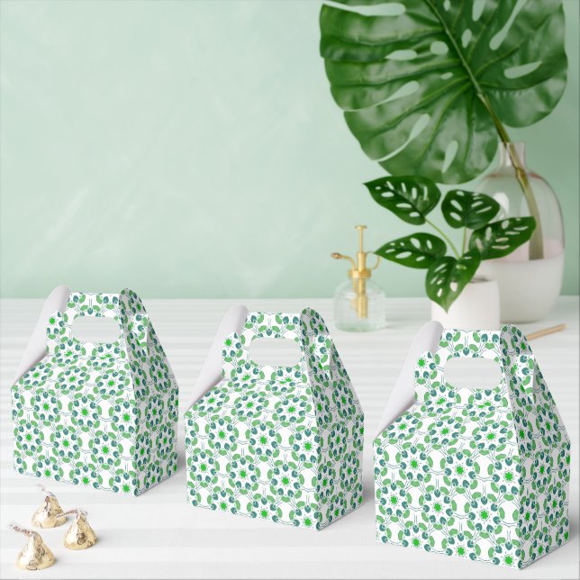 Leaf Pattern, Pattern Of Leaves, Green Leaves Favor Boxes (Multiple)
