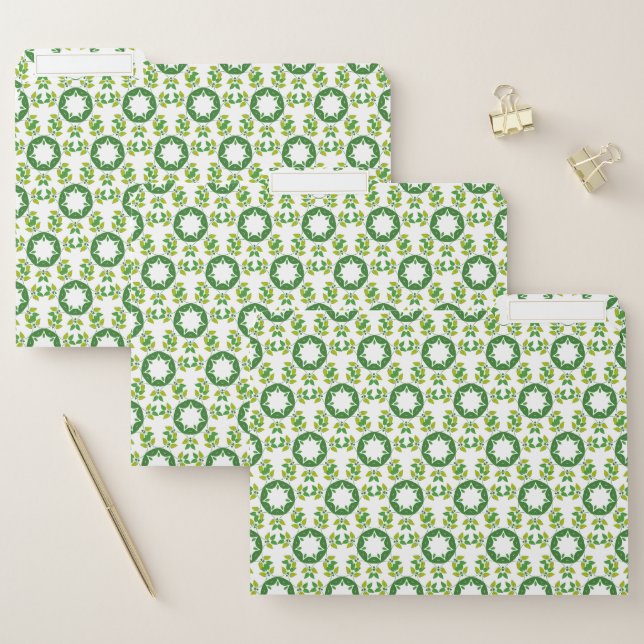 Leaf Pattern, Pattern Of Leaves, Green Leaves File Folder (Set)