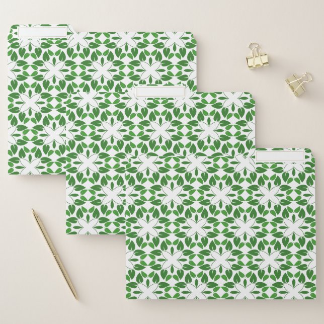 Leaf Pattern, Pattern Of Leaves, Green Leaves File Folder (Set)