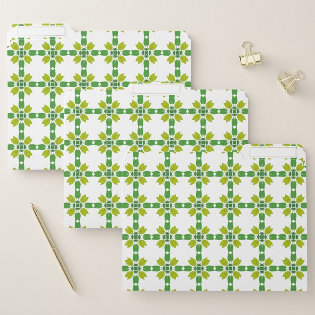Leaf Pattern, Pattern Of Leaves, Green Leaves File Folder (Set)