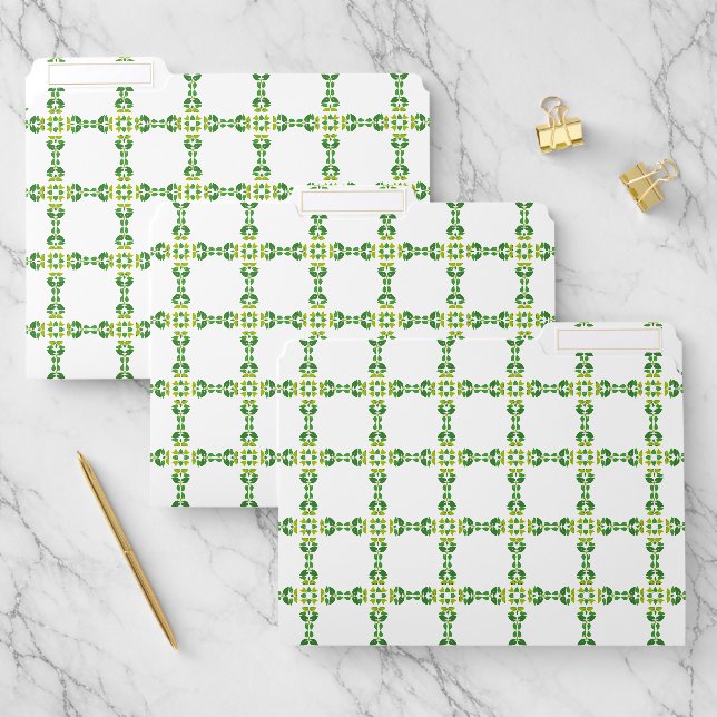 Leaf Pattern, Pattern Of Leaves, Green Leaves File Folder (Set)