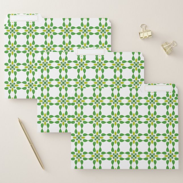 Leaf Pattern, Pattern Of Leaves, Green Leaves File Folder (Set)