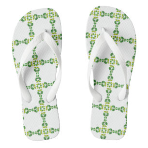 Leaf Pattern, Pattern Of Leaves, Green Leaves Flip Flops