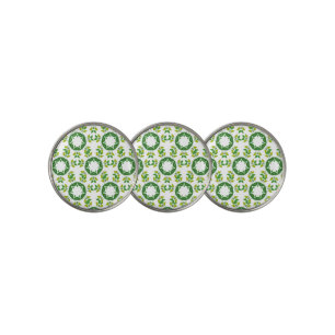 Leaf Pattern, Pattern Of Leaves, Green Leaves Golf Ball Marker