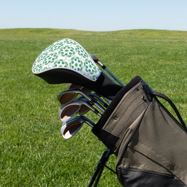 Leaf Pattern, Pattern Of Leaves, Green Leaves Golf Head Cover (In Situ)