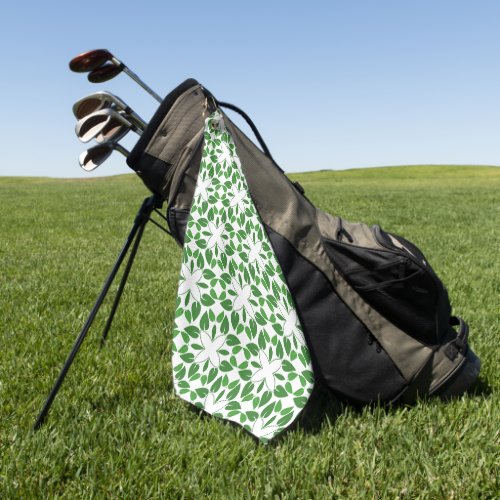 Leaf Pattern Pattern Of Leaves Green Leaves Golf Towel