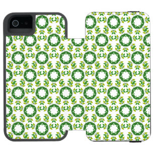 Leaf Pattern, Pattern Of Leaves, Green Leaves iPhone SE/5/5s Wallet Case