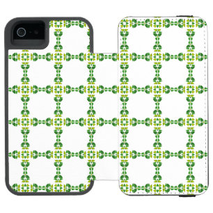 Leaf Pattern, Pattern Of Leaves, Green Leaves iPhone SE/5/5s Wallet Case