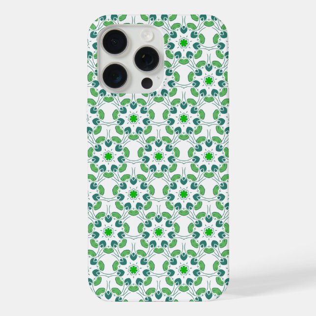 Leaf Pattern, Pattern Of Leaves, Green Leaves Iphone Case (Back)