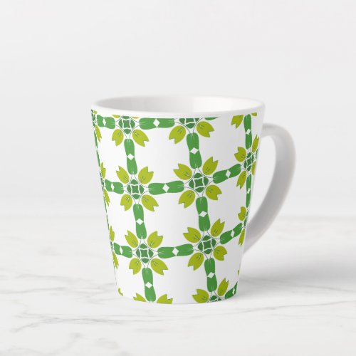 Leaf Pattern Pattern Of Leaves Green Leaves Latte Mug