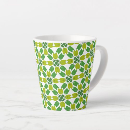 Leaf Pattern Pattern Of Leaves Green Leaves Latte Mug