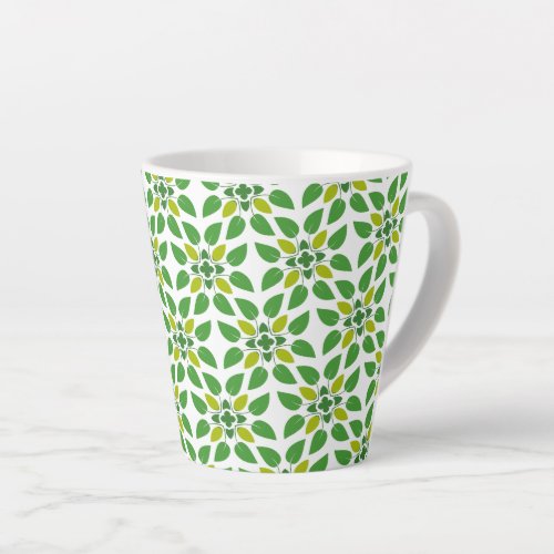 Leaf Pattern Pattern Of Leaves Green Leaves Latte Mug