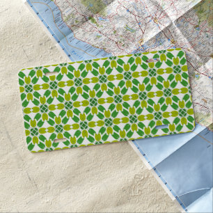 Leaf Pattern, Pattern Of Leaves, Green Leaves License Plate